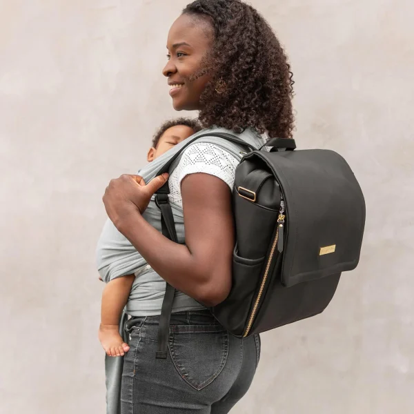 Mochila Maternal Boxy Black Matte - Imagen 3