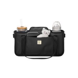Wander Stroller Caddy in Black Leatherette